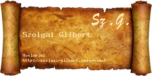 Szolgai Gilbert névjegykártya